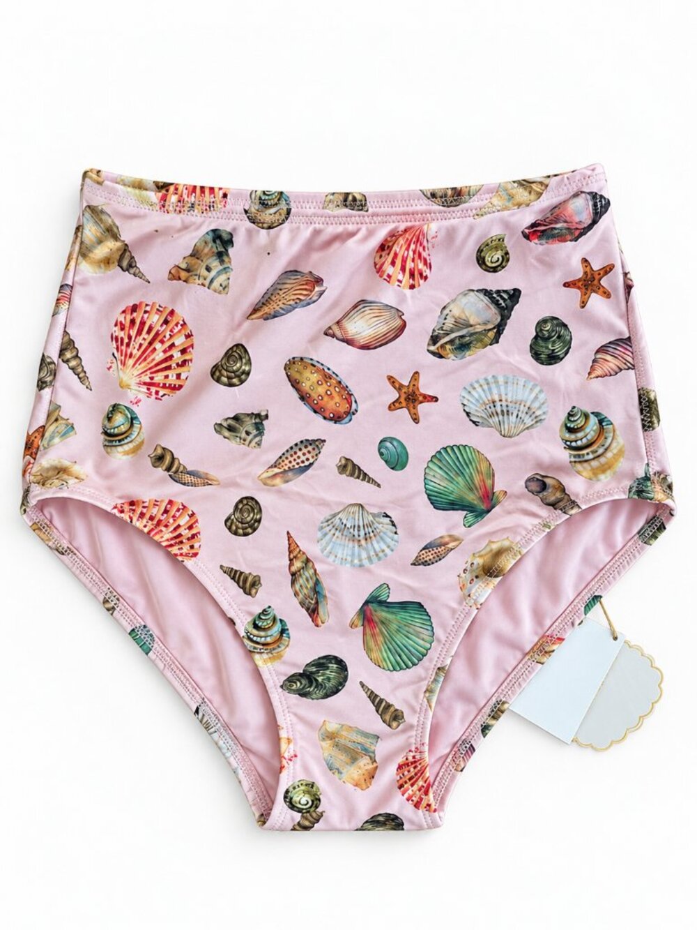 NWT Antonio Melani x Jennifer Sumko Pink Seashell High Waisted Bikini Bottoms